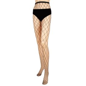 Women Fishnet Tights Sexy High Waist Fishnet Pantyhose Stretchy Mesh Hollow Out Tights Stockings (Option: Black)